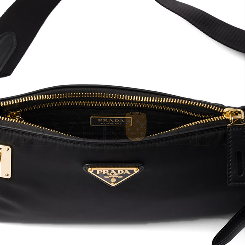 PRADA SMALL RE-NYLON AND LEATHER SHOULDER BAG 1BC234 (27*13*4cm) PRADA SMALL RE-NYLON AND LEATHER SHOULDER BAG 1BC234 (27*13*4cm)